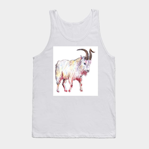 Mountain Goat drawing Tank Top by sadnettles